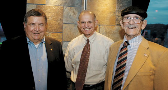 Gaylord Green, Joe Strada, and Paul Weber were among those honored for getting GPS off the ground, 1972–1978.