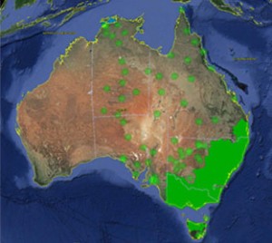 Trimble VRS Now coverage in Australia. Photo: Trimble