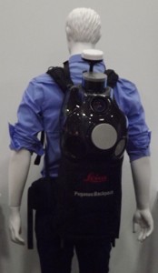 The new Leica Geosystems Pegasus backpack wearable mobile mapping solution. (Photo: Tracy Cozzens)