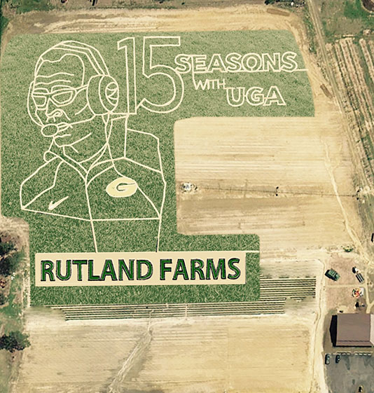 Vellidis' precision agriculture class helped develop the maze using GPS technology. (Photo courtesy University of Georgia)