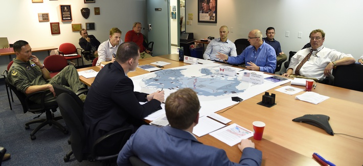 A 2016 wargame involving the Air Force and Navy at the Naval Postgraduate School. (Photo: U.S. Navy)