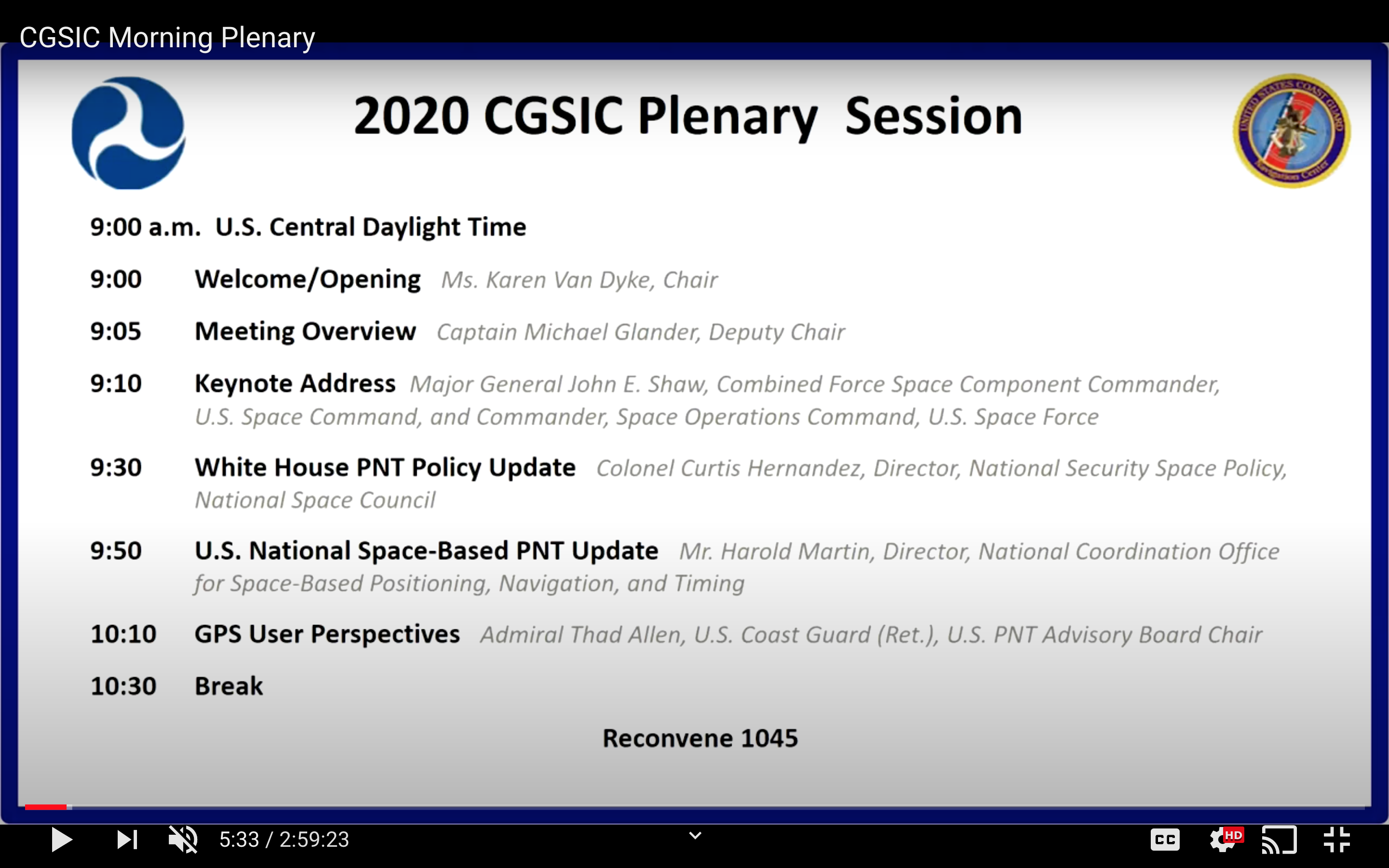 Screenshot: CGSIC