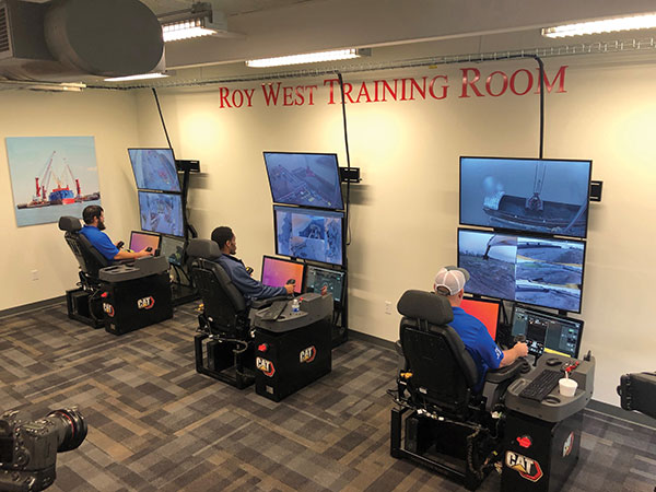 Caterpillar’s Cat Command system enables operators, including disabled veterans, to control machines in dangerous environments from the safety of a remote command center. (Photo: Caterpillar)