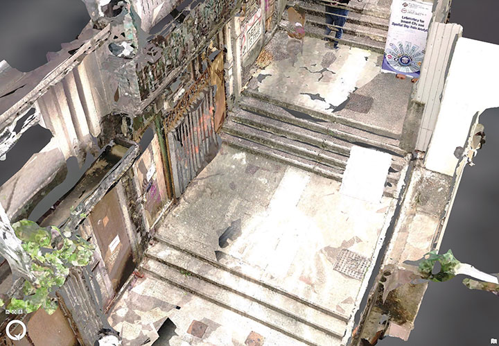One of many narrow streets mapped in downtown Hong Kong. (Image: The Hong Kong Polytechnic University