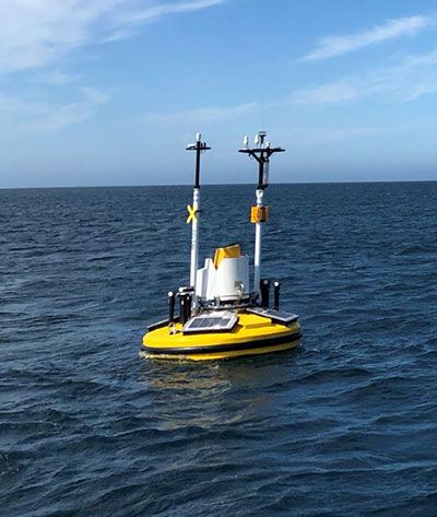 Fugro’s Seawatch lidar buoys will record continuous wind measurements to support wind-resource mapping for Denmark’s Energy Island development. (Photo: Fugro)