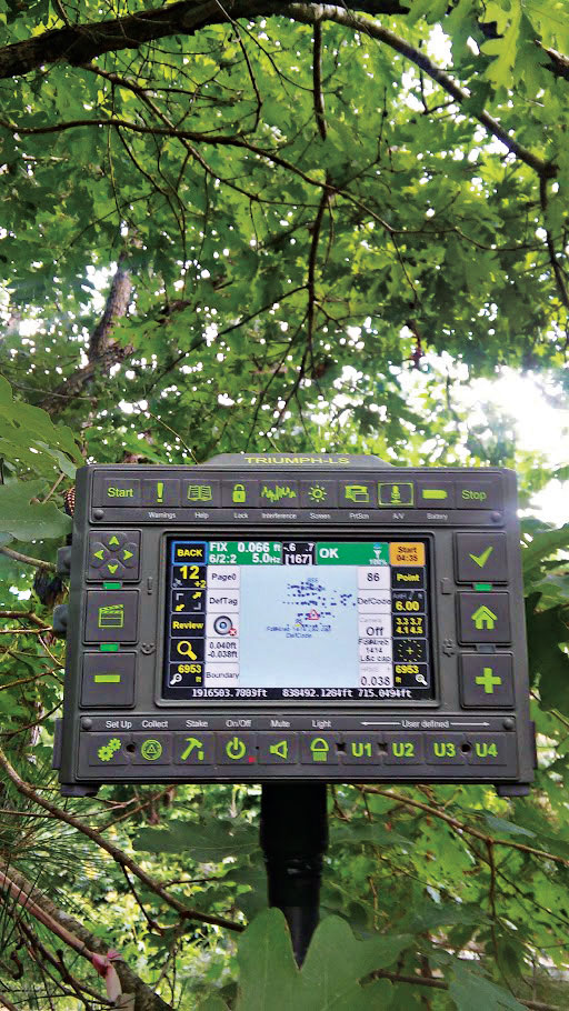 JAVAD GNSS designed its TRIUMPH-LS Plus receiver to work under heavy tree canopy. (Photo: JAVAD GNSS)