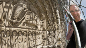Tallon took some self-portraits as he mapped the cathedral. (Photo courtesy of the family of Andrew Tallon / Vassar College)