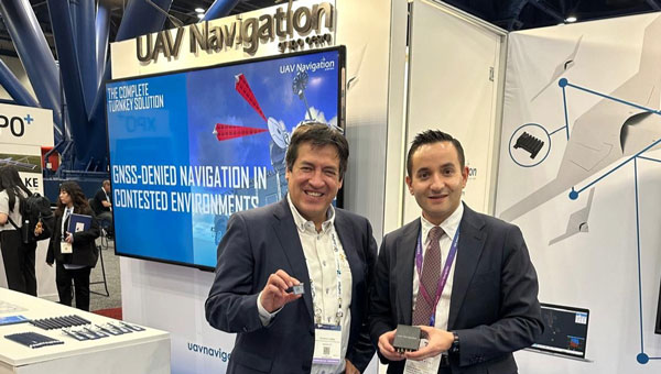 From left, Gustavo López, market portfolio manager at Septentrio, and Miguel Ángel de Frutos, director and CTO at UAV Navigation–Grupo Oesía. (Credit: UAV Navigation–Grupo Oesía)