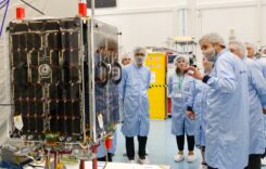 The HydroGNSS satellite at Surrey Satellite Technology facilities (Photo: ESA)