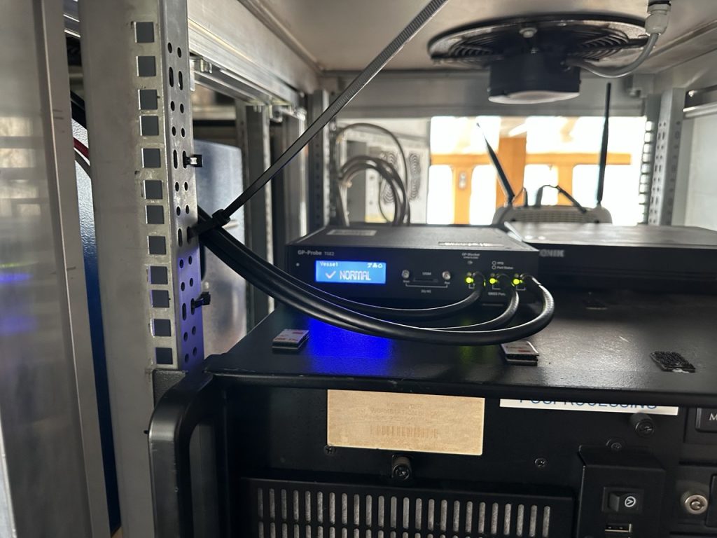 The GPSPATRON probe TGE2 instaslled within the vessel's equipment. (Photo: GPSPATRON)