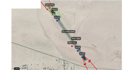 Figure 4  A typical mapping of a landing zone showing a 
condensed overview of DATM’s assessment.