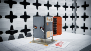 Testing GMV’s Celeste In-Orbit Demonstration CubeSat in an anechoic chamber. (Credit: ESA)