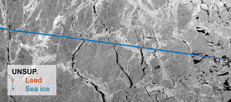 Identifying leads in sea ice with GNSS-R data. (Credit" ESA)