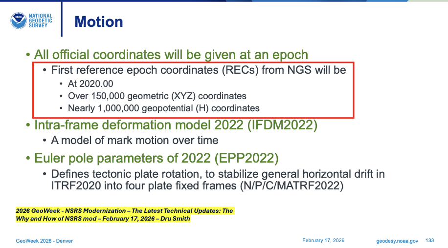 First Reference Epoch Coordinates (REC). (Presented at GeoWeek 2026)