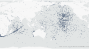 AIS signal reception data acquired by AE3Va. (Credit: ArkEdge)