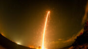 GPS III SV10 launches from Cape Canaveral, Fla. in the early hours of April 21. (Photo Credit: Lockheed Martin)
