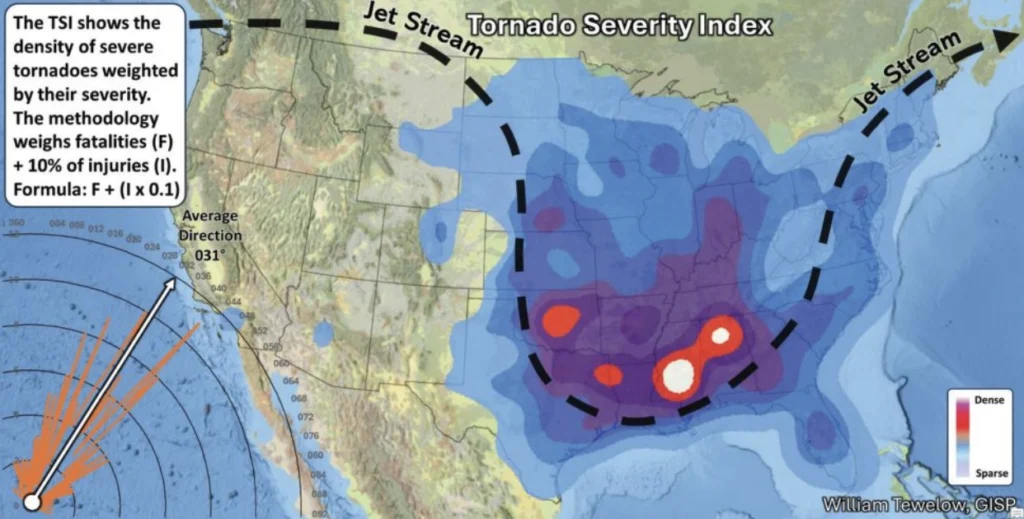 FIGURE 3 The Tornado Severity Index (TSI) takes the human cost into account. (Credit: William Tewelow)