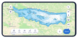 A chart of Oneida Lake in New York State. (Credit: Savvy Navvy)