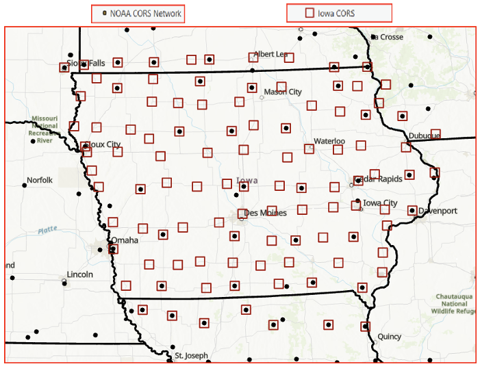 Non-NOAA CORS in Iowa.