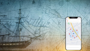 (Ship and Map Image: Trifonov_Evgeniy / iStock / Getty Images Plus / Getty Images) (Phone Map Image: Nareerat Mudngern / iStock / Getty Images Plus / Getty Images)