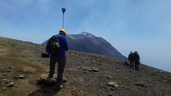 Researchers used high-accuracy GNSS positioning to collect gravimetry and topographic information. (Photo: Trimble)