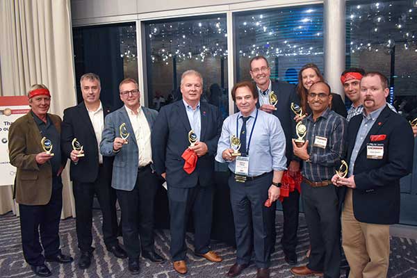 PNT CHAMPS: The L3Harris team earned the most total points in all six games, and took home a trophy each. (Photo: GPS World)